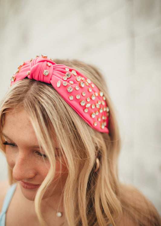 Hot Pink Bedazzled Headband