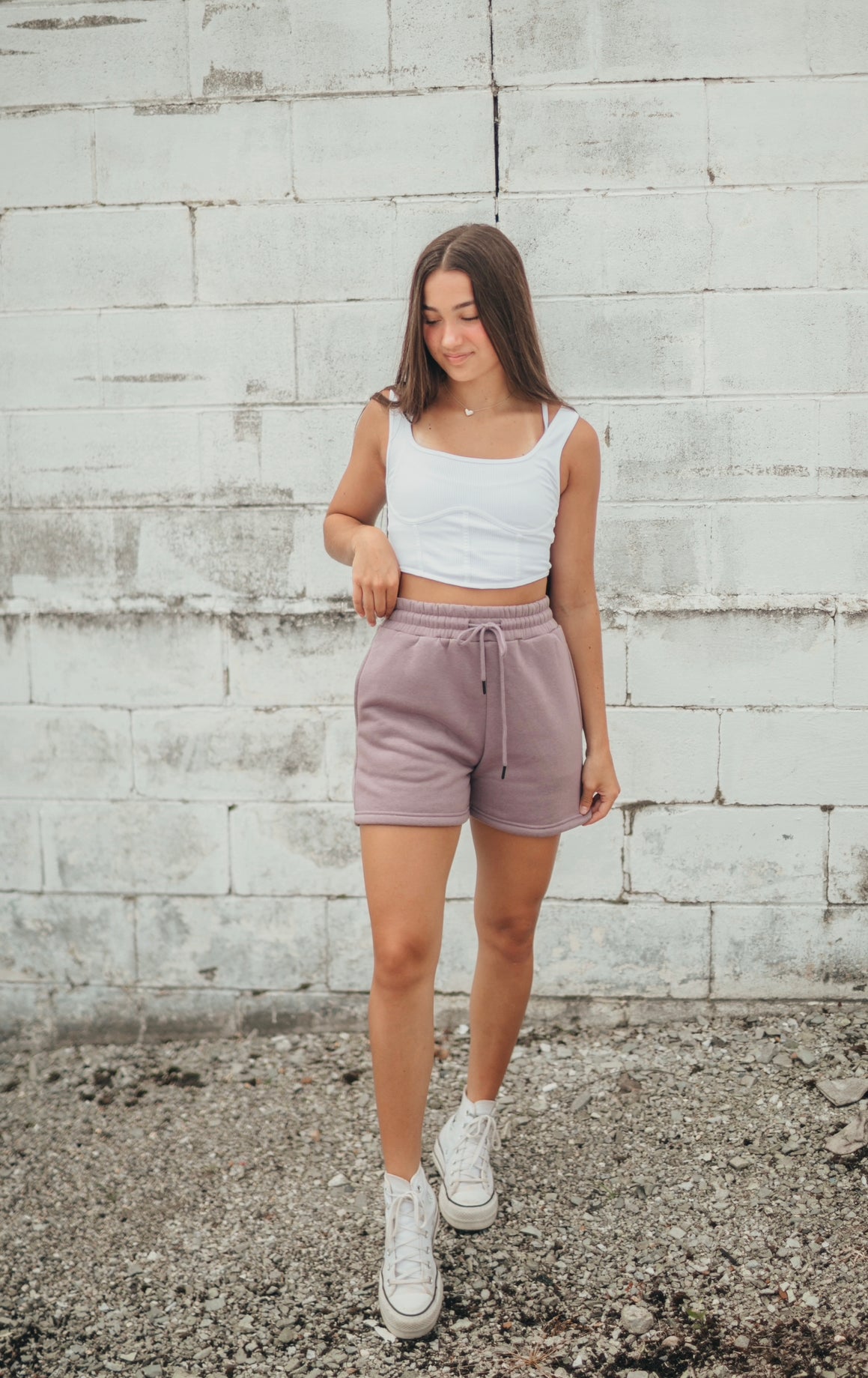 Quail Purple Sweat Shorts