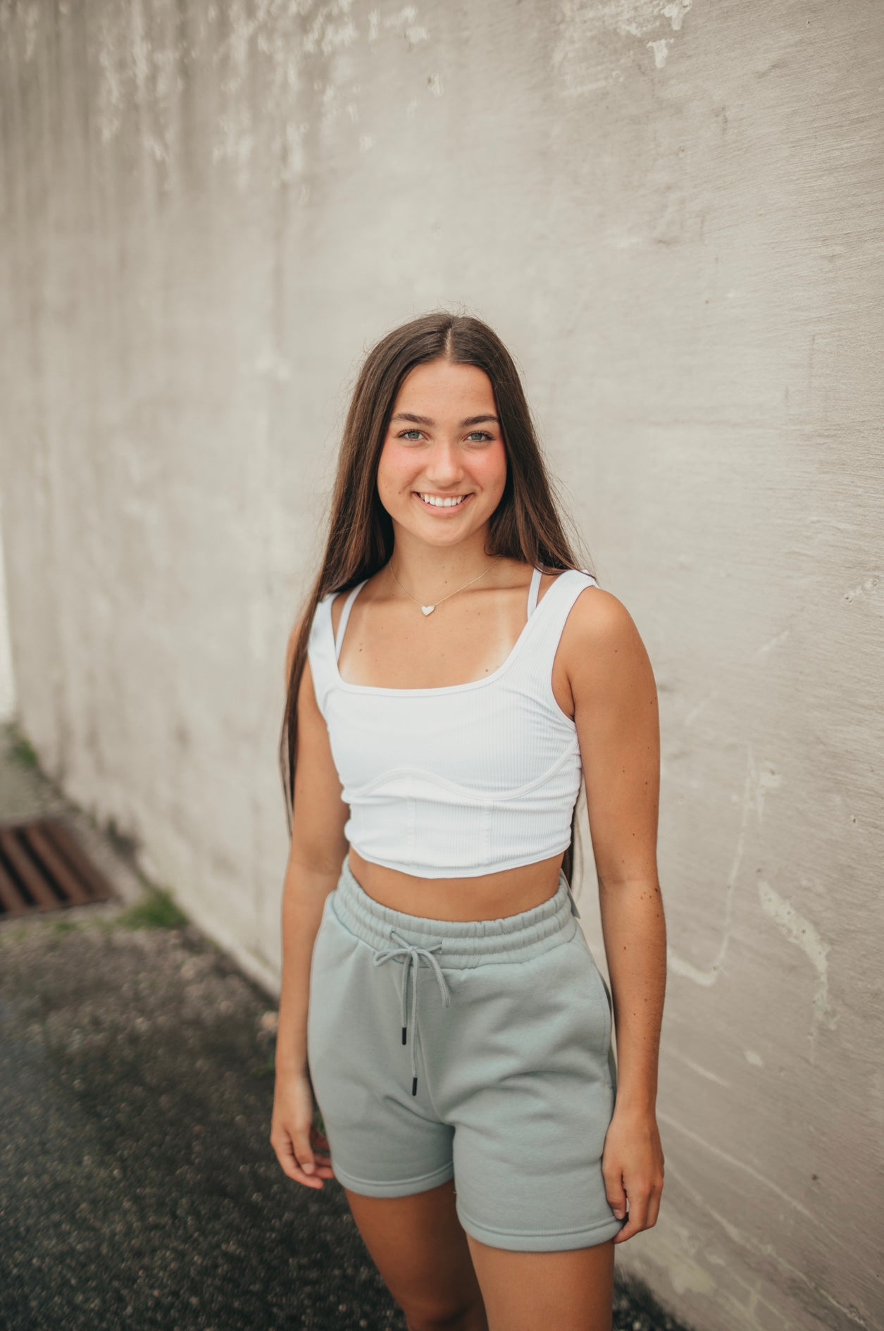 Blue Grey Sweat Shorts