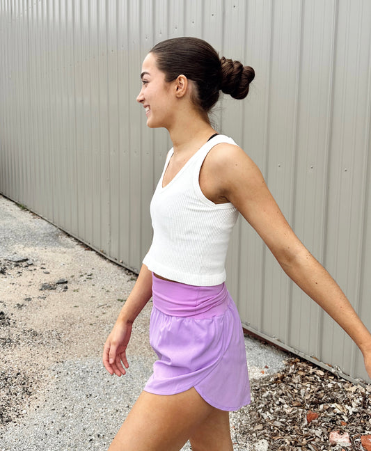 Lavender Active Running Shorts