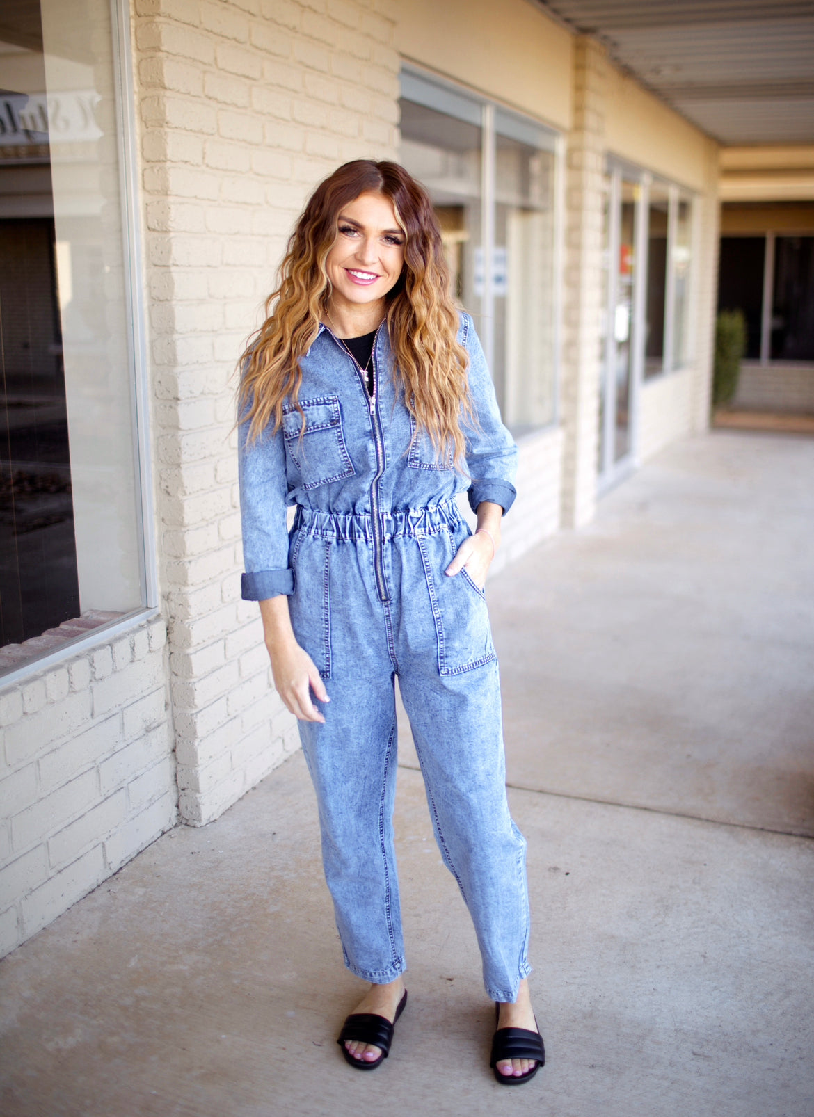 Denim Pocket Jumpsuit