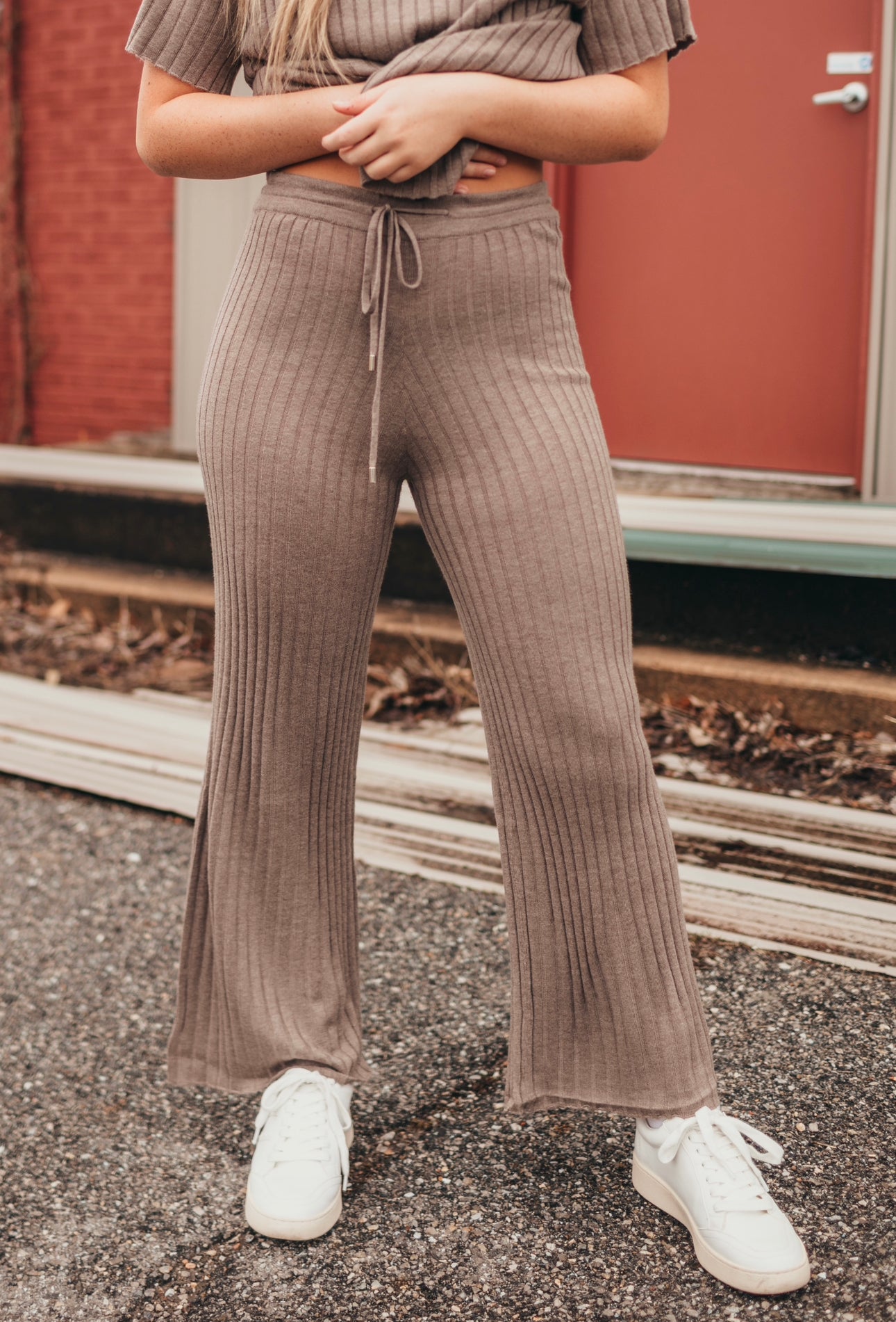 Dark Taupe Knit Pants