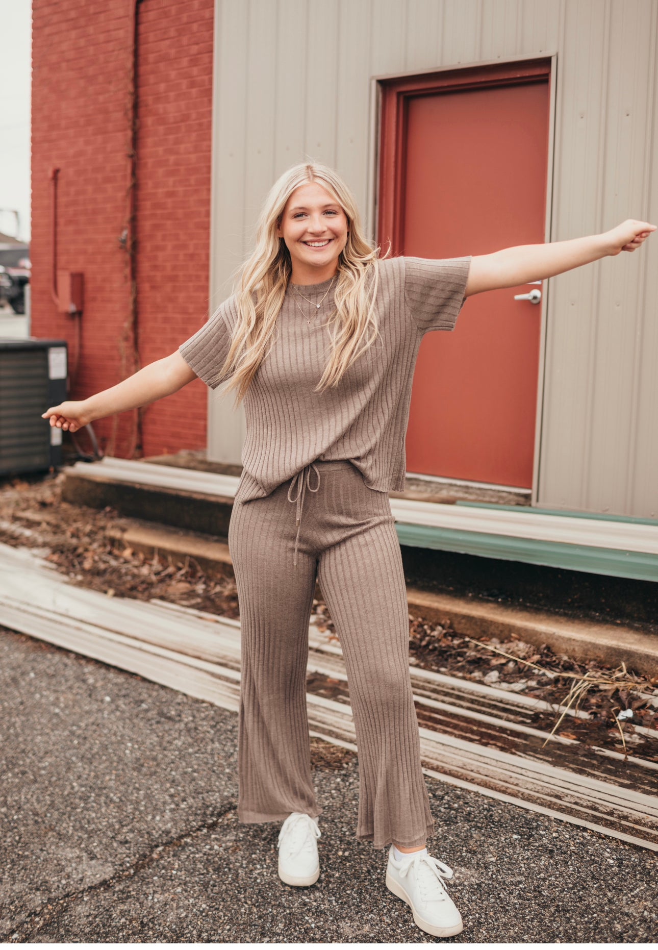 Dark Taupe Knit Pants